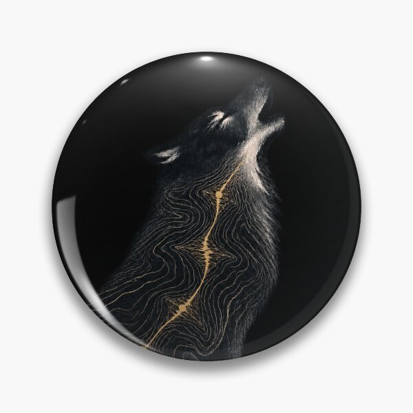Item preview, Howling Wolf – Topographic Soundwave Art designed and sold by Qenlo.
