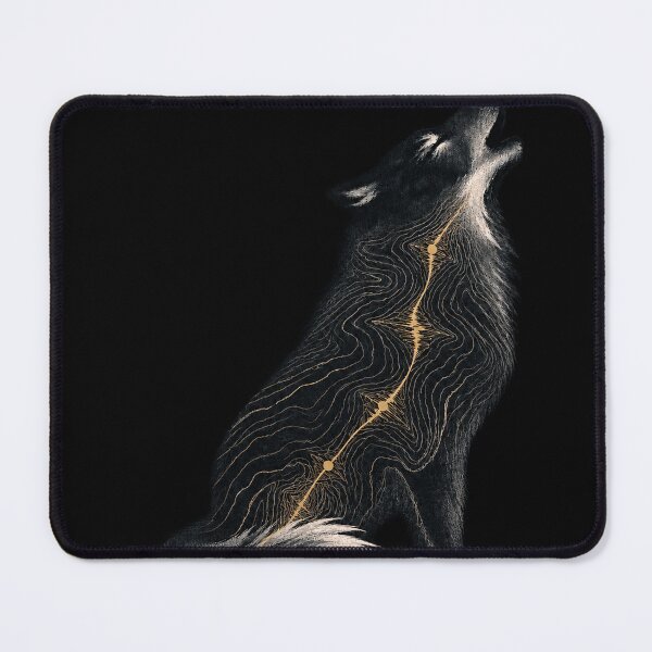 Item preview, Howling Wolf – Topographic Soundwave Art designed and sold by Qenlo.