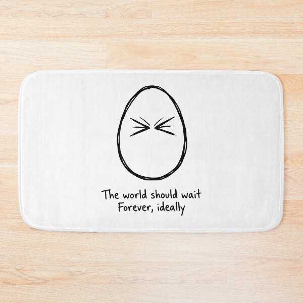 Item preview, The World Should Wait - Introvert Anti-Social Egg Dark Humor Art designed and sold by FreiherrPK.