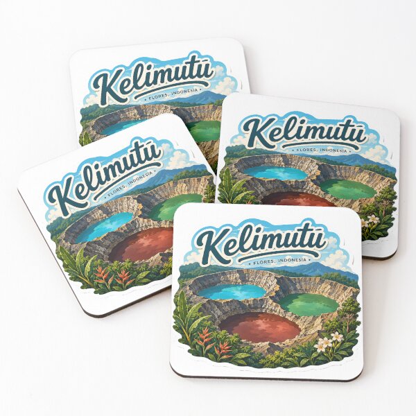 Item preview, Kelimutu Flores Indonesia – Three Volcanic Lakes Travel Sticker designed and sold by ChicClicker.