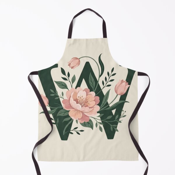 Item preview, Blush pink Floral Letter W Monogram Botanical designed and sold by ITCHAWAWAA.