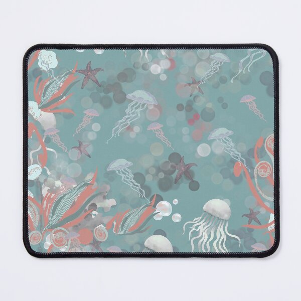 Item preview, Marine Pattern of Mystic Jellyfish and Bubbles Under the Sea designed and sold by Pattique.