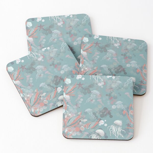 Item preview, Marine Pattern of Mystic Jellyfish and Bubbles Under the Sea designed and sold by Pattique.