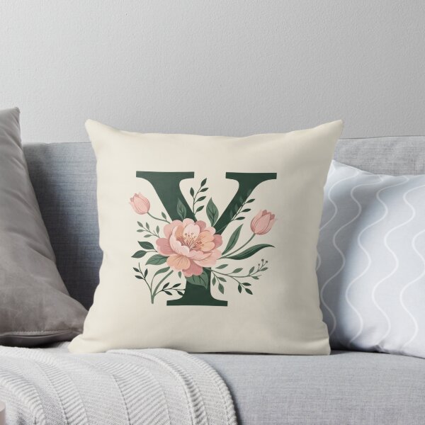 Item preview,  Blush pink Floral Letter Y Monogram Botanical designed and sold by ITCHAWAWAA.