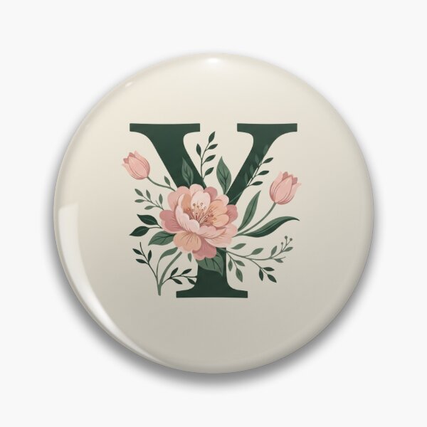 Item preview,  Blush pink Floral Letter Y Monogram Botanical designed and sold by ITCHAWAWAA.