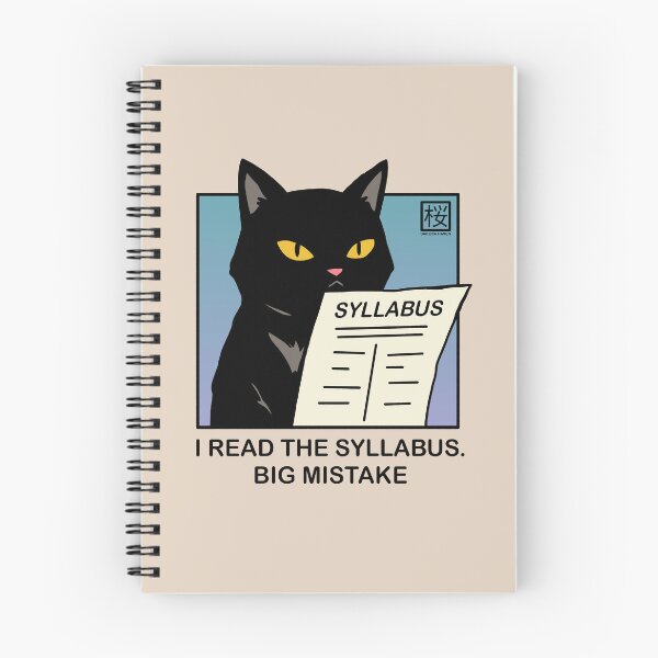 Item preview, College Syllabus Black Cat Humor designed and sold by SakuraHaven.