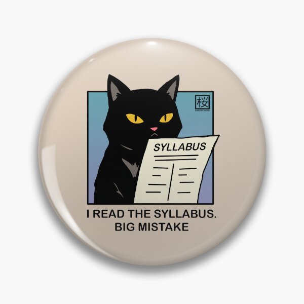 Item preview, College Syllabus Black Cat Humor designed and sold by SakuraHaven.