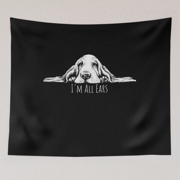Item preview, I'm All Ears Basset Hound Dog Shirt designed and sold by Catspeachy.