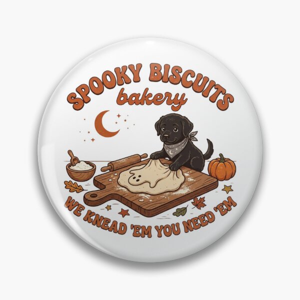 Item preview, Spooky Biscuits Bakery Black Dog Kneading Ghost Dough Halloween T-Shirt Design designed and sold by KreatoLab.