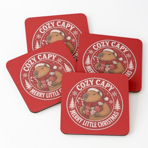 Item preview, Christmas capybara Cozy Capy designed and sold by Olena Du.