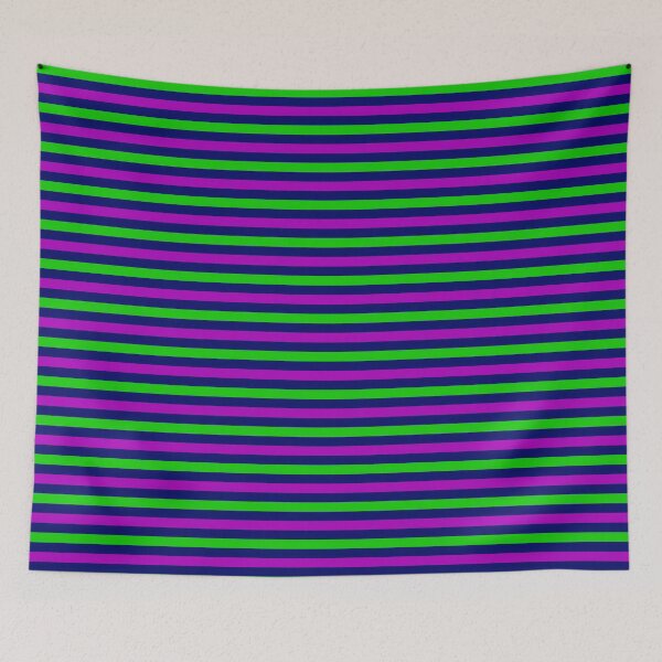 Item preview, Purple and Green Stripes Design Navy Blue  designed and sold by PatternTitan.