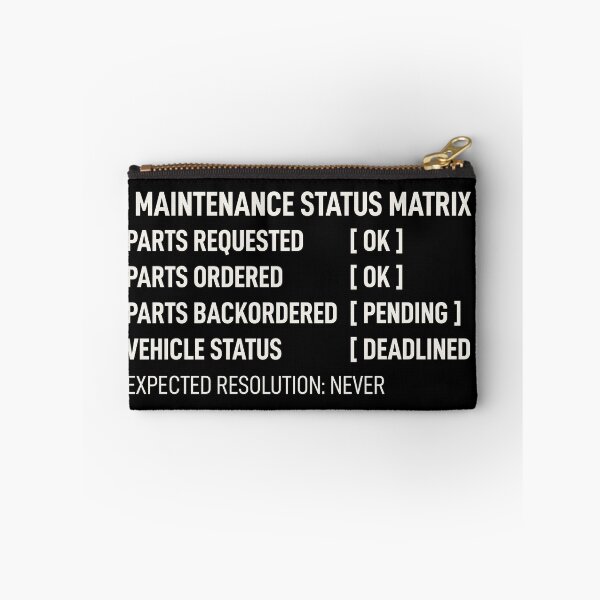 Item preview, Maintenance Status Matrix — Parts Pending designed and sold by incognipress.