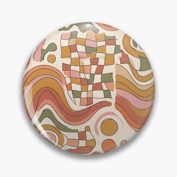Item preview, Retro Groovy Pattern of 70s Waves and Abstract Squares designed and sold by Pattique.