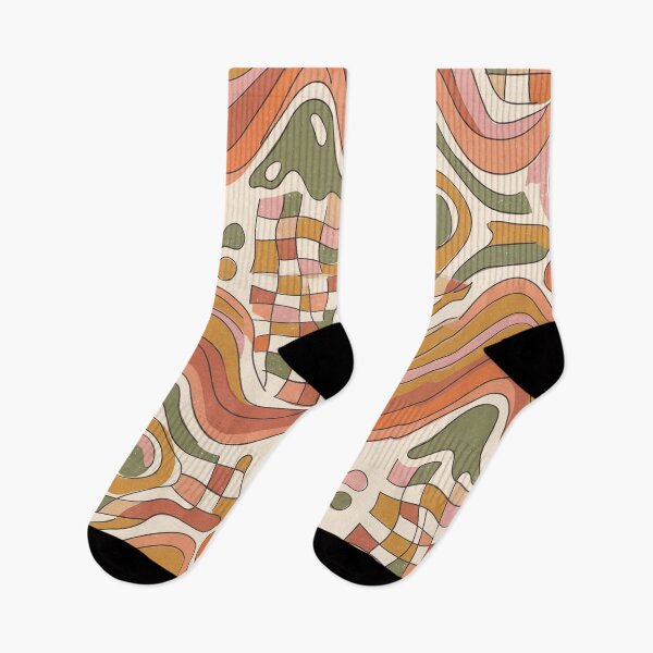 Item preview, Retro Groovy Pattern of 70s Waves and Abstract Squares designed and sold by Pattique.