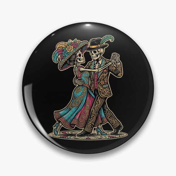 Item preview, Dancing Calaveras - Mexican Catrina & Catrín Dia de los Muertos Art designed and sold by FreiherrPK.