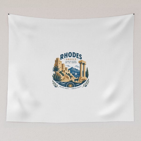 Item preview, Rhodes Greece Island Of History Sun Sea Heritage Ancient Roots Timeless Beauty Greek Travel Souvenir designed and sold by Simsimah26Parks.