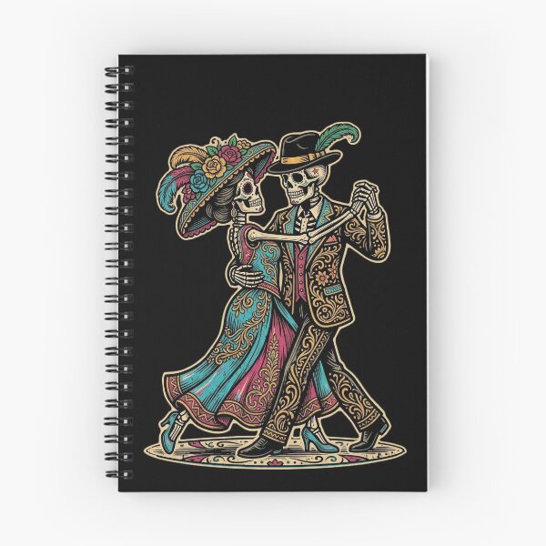Item preview, Dancing Calaveras - Mexican Catrina & Catrín Dia de los Muertos Art designed and sold by FreiherrPK.