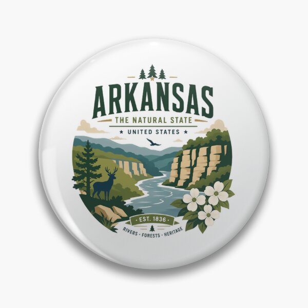 Item preview, Arkansas The Natural State United States Est. 1836 Rivers Forests Heritage State Pride Resident Nature Lover designed and sold by Simsimah26Parks.