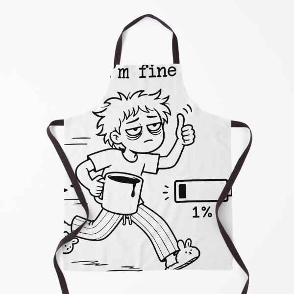 Item preview, I'm Fine Low Battery Mood designed and sold by Partoon-dp.