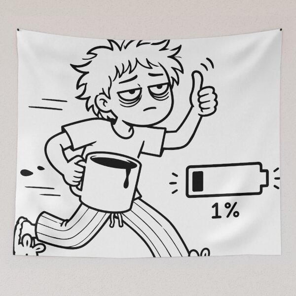 Item preview, I'm Fine Low Battery Mood designed and sold by Partoon-dp.
