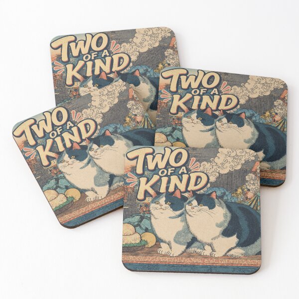 Item preview, Two of a Kind – Edo Cats designed and sold by INITIAL SHIBA.