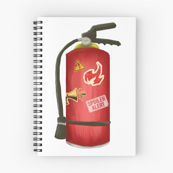 Item preview, Fire Extinguisher Spoiler Alert Vintage Sticker Illustration designed and sold by anandariki.