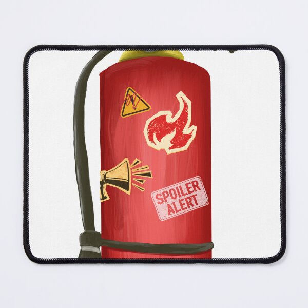 Item preview, Fire Extinguisher Spoiler Alert Vintage Sticker Illustration designed and sold by anandariki.