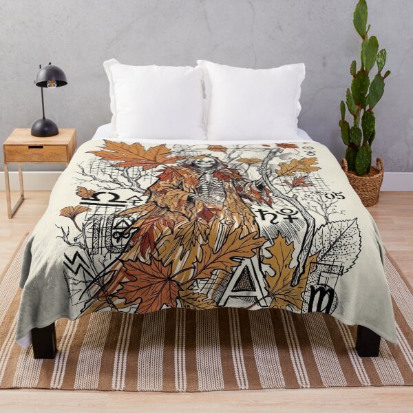 Item preview, Autumn Death - Gothic Grim Reaper Fall Astrology Foliage Art designed and sold by FreiherrPK.