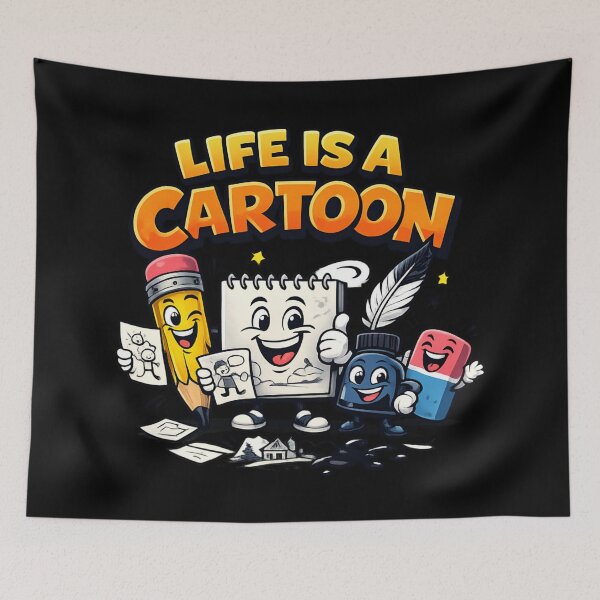Item preview, Life Is a Cartoon – Creative Artist Sketch designed and sold by SidTastic .