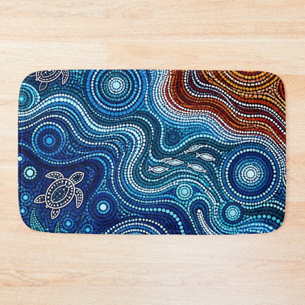Item preview, Aboriginal Inspired Dot Art - Ocean Fauna Pattern designed and sold by GrinGalore.