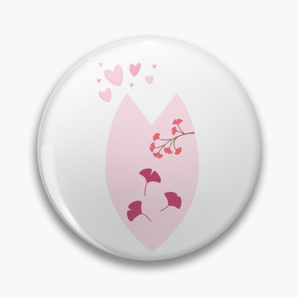 Item preview, Minimalist Pink Tulip Petal Ginkgo Leaves Hearts Graphic designed and sold by Rehnair.
