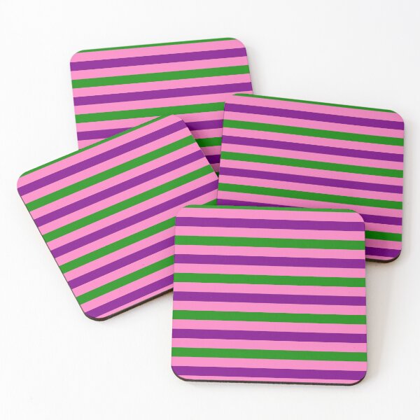 Item preview, Purple and Green Stripes Design Pink  designed and sold by PatternTitan.