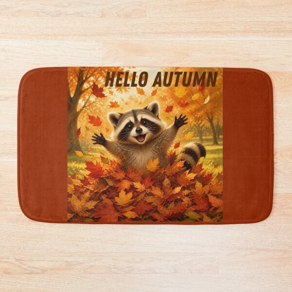 Item preview, Hello Autumn funny raccoon - fall gifts designed and sold by ewicraft.