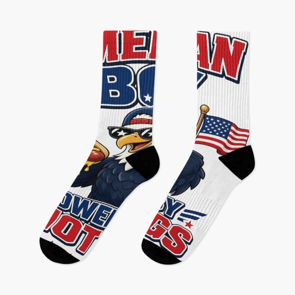 Item preview, American Boy Powered by Hotdogs – Funny Patriotic Eagle USA Shirt designed and sold by Sushikidsntoddlers.