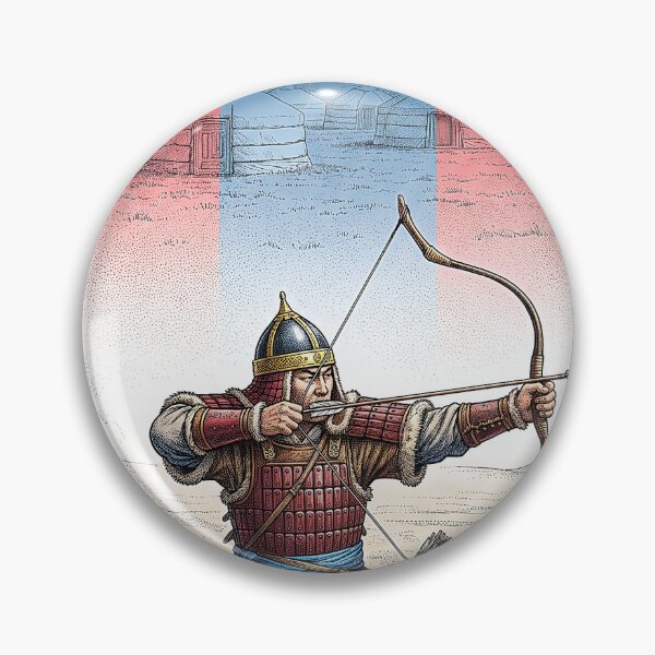 Item preview, Mongol Horse Archer Warrior Sticker | Genghis Khan Era designed and sold by AzottoShop.