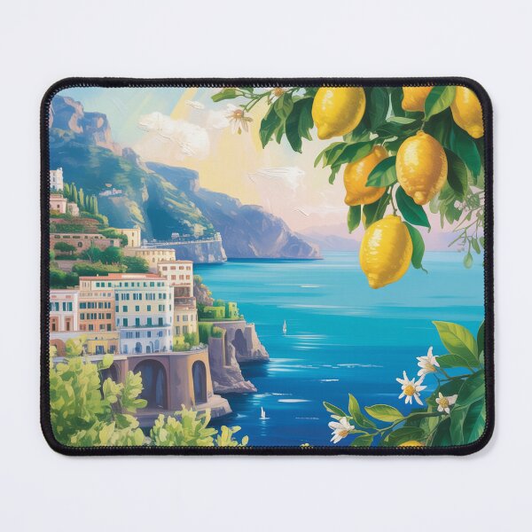 Item preview, Amalfi Coast Lemon Grove – Mediterranean Citrus Landscape Travel Wall Art designed and sold by Tamas Das.