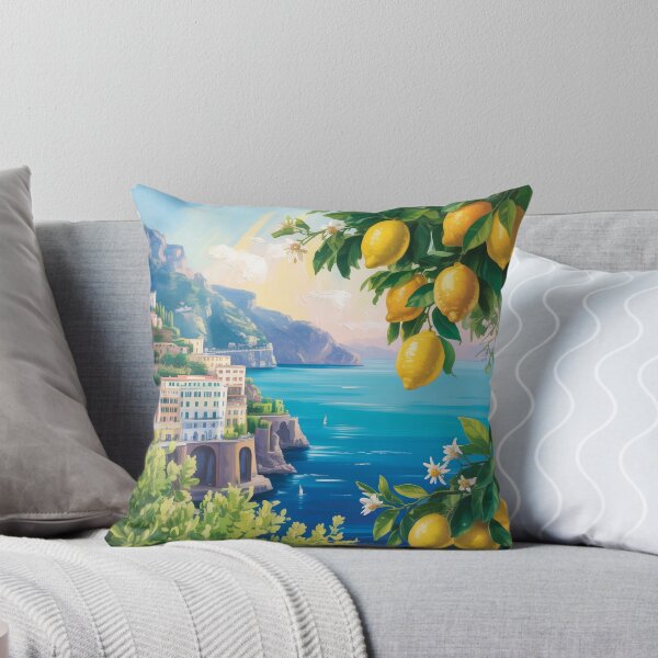 Item preview, Amalfi Coast Lemon Grove – Mediterranean Citrus Landscape Travel Wall Art designed and sold by Tamas Das.