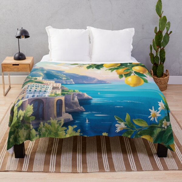 Item preview, Amalfi Coast Lemon Grove – Mediterranean Citrus Landscape Travel Wall Art designed and sold by Tamas Das.