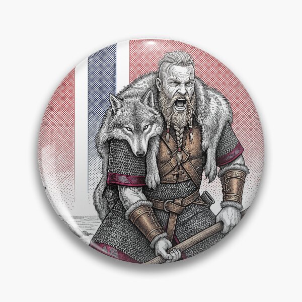 Item preview, Viking Berserker Warrior Sticker | Norse Axe Norway designed and sold by AzottoShop.