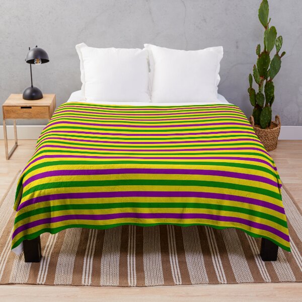 Item preview, Purple and Green Stripes Design Yellow designed and sold by PatternTitan.