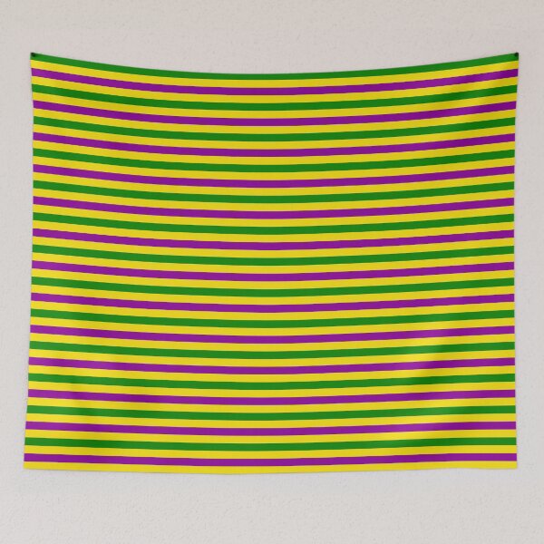 Item preview, Purple and Green Stripes Design Yellow  designed and sold by PatternTitan.