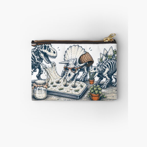 Item preview, Funny Dinosaur Skeleton Baking Sourdough Bread & Pizza Dough - Vintage Skeleton T-Rex Stegosaurus Triceratops Baker Illustration designed and sold by zhivago1980.