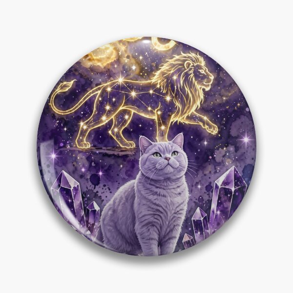 Item preview, Mystical Leo Cat - Golden Lion Zodiac Constellation designed and sold by Moody Vibes Studio.