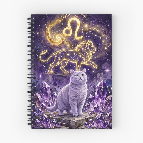 Item preview, Mystical Leo Cat - Golden Lion Zodiac Constellation designed and sold by Moody Vibes Studio.