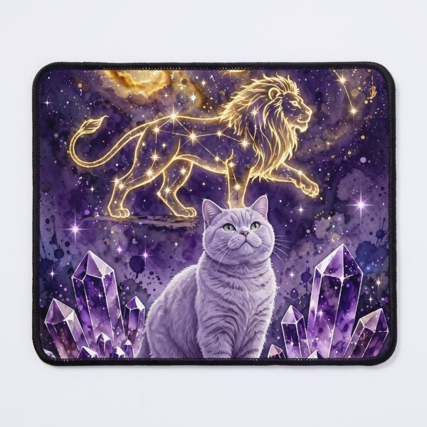 Item preview, Mystical Leo Cat - Golden Lion Zodiac Constellation designed and sold by Moody Vibes Studio.