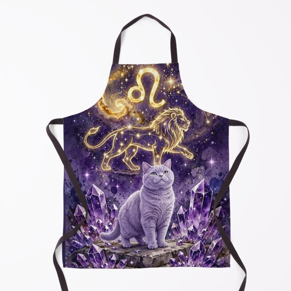 Item preview, Mystical Leo Cat - Golden Lion Zodiac Constellation designed and sold by Moody Vibes Studio.