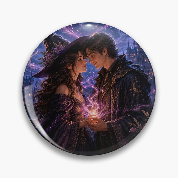 Item preview, Original Magical Witch Couple – Enchanted Moonlight Fantasy designed and sold by NestDesigns01.