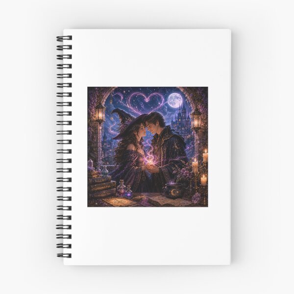 Item preview, Original Magical Witch Couple – Enchanted Moonlight Fantasy designed and sold by NestDesigns01.