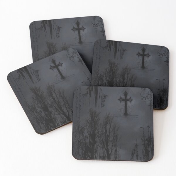 Item preview, Cyber Sigilism Gothic Forest Cross - Dark Aesthetic Mall Goth Script Graphic designed and sold by BrontesWhimsyStore.