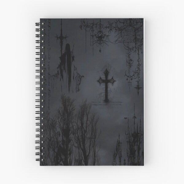 Item preview, Cyber Sigilism Gothic Forest Cross - Dark Aesthetic Mall Goth Script Graphic designed and sold by BrontesWhimsyStore.